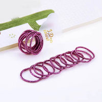 10-pack High Elastic Shiny Children's Thumb Rubber Band Gold Leaf Hair Band Accessories