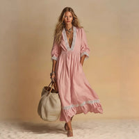 Bohemian Beach Lace Patchwork Dress From Western Bohemia