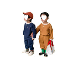 Spring Sweater Waffle Korean Style Two-piece Suit