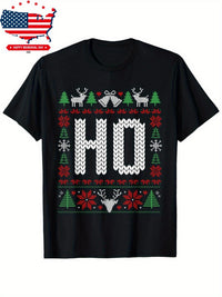 Christmas Ugly With Holiday Shirt Vacation Pattern Personality Casual Pure Cotton T-shirt