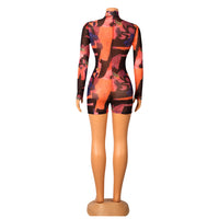 Fashion Sexy Digital Print Jumpsuit