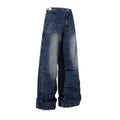 Loose Pleated Wide Leg Straight Jeans