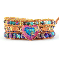 Stone Hand-woven Multi-layer Leather Chain Jewelry Bracelet