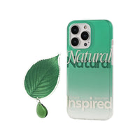 Phone Case Leaf Gradient Green Bracket