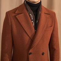 Warm Coat Double-breasted Mid-length Wool Overcoat