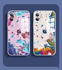 Mobile Phone Case Watercolor Glass Ink Painting