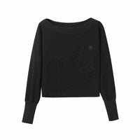 Original Shoulder Batwing Sleeve Long Sleeve T-shirt Women's Fashion Sweatpants