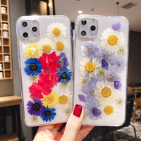 Epoxy Glitter Real Flower Protective Cover