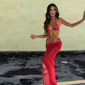 Sexy Dress See-through Beach Sheath Skirt For Women