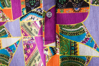 Men's Ethnic Style Printed Cotton And Linen Short Sleeve Linen Shirt