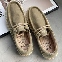 Summer Men's Trendy Flat Low-top Cloth Shoes Linen Fisherman Shoes Fashion