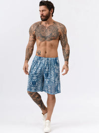 Men's Printed Loose-Fitting Beach Shorts