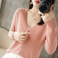 Spring And Summer New V-neck Cardigan Loose Plus Size Women's Clothing