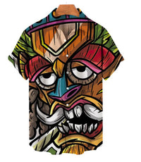 Retro Skull Head 3D Digital Printing Leisure Loose Shirt