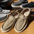 Summer Men's Trendy Flat Low-top Cloth Shoes Linen Fisherman Shoes Fashion