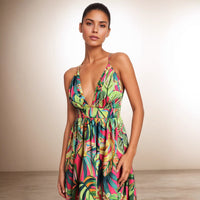 Women's Clothing Printing Slip Dress