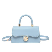 Spring Womens Commuter Light-Luxury Solid-Colored Crossbody Bag With Lock Closure