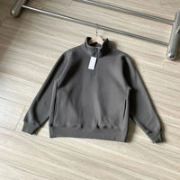Men's Thick Loose Half Zipped Stand Collar Top