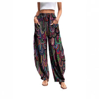 Women's Holiday Casual Full-body Printed Loose Lantern Pants