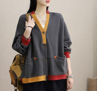 Autumn And Winter Loose Outside Wear Lazy Style Korean Version Design Sense Of Niche Cardigan