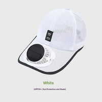 Breathable Mesh Cap With A Solar-powered Fan