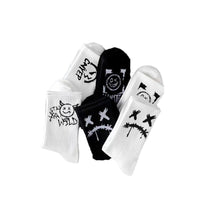 Men's Mid-calf Spring And Summer Trends Sports Black And White Socks