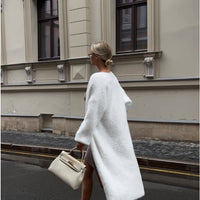 Sweater Cardigan Jacket White Versatile Women's Clothing