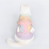Gradient Colorful Cardigan Tie-Dye Sweater