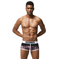Men's Fashion Breathable Traceless Boxers Printed