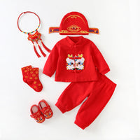 Spring And Autumn Children One Year Old Celebration Dress Suit