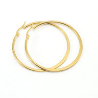 Titanium Steel Flattened Ear Wire Clip Earrings For Women