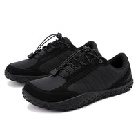 Men's Suede Leather Hiking Shoes Wide Toe Outdoor