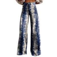 Trendy Flared Denim Jeans Made From Pure Cotton For Women