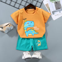 Boy's Summer Cotton Short Sleeve Suit