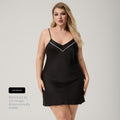 Plus-size Womens Summer Ice-silk Camisole Sexy Nightdress With A V-neck