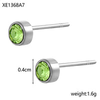 Stainless Steel Gold-plated Birthday Stone Constellation Diamond Bone Nail