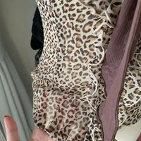 Retro Leopard-Print Bow-Knot Top For Women