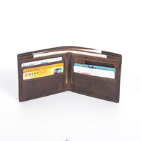 Horizontal First-layer Cowhide Wallet In Silver