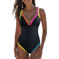 Multicolor Edging Close-fitting And Slim-fitting Thin Bikini