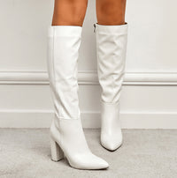 Fashionable Women's Boots With Side Zipper And Pointed Toe