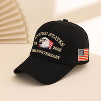 European And American Fashion Embroidery American Landmark Flag Baseball Cap Fashionable Embroidered Words Soft-brimmed Baseball Cap Suitable For Daily Commuting
