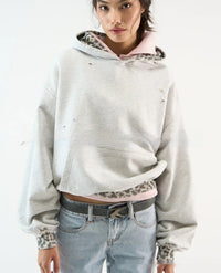 Autumn And Winter Simple Fashion Contrasting Color Camouflage Hooded Sweatshirt With Fake Two-piece Design