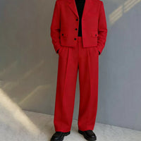 Luxury Single-Breasted Short Men's Suit Two-Piece Jacket And Pants