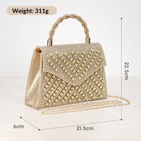 European And American Retro Banquet Handbag With A Sense Of High-end Inlaid Diamonds