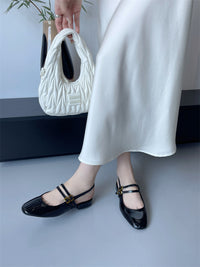 Women's Buckle Square Toe Leisure Semi-slippers Sandals