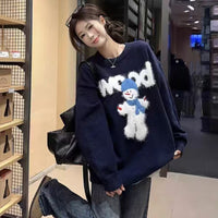 Laid-back Style Knit Base Sweater For Women