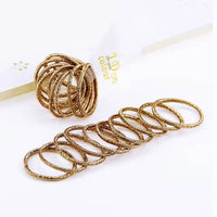 10-pack High Elastic Shiny Children's Thumb Rubber Band Gold Leaf Hair Band Accessories
