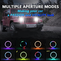 Led Headlight 7-inch Colorful Angel Eye Off-road Vehicle Modified Headlight