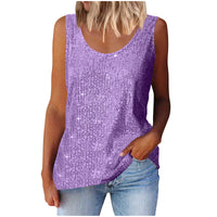 Women's Sequined Loose Crew-Neck Top