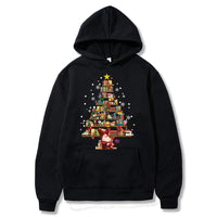 Printed Pocket Hooded Long Sleeve Sweatshirt For Men And Women